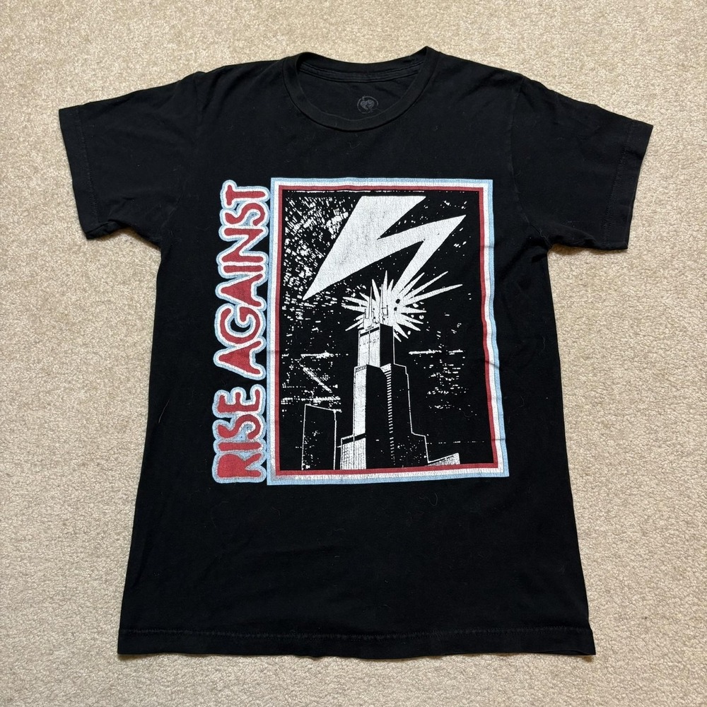 Rise Against Band Shirt Mens Small Black Bad Brains Punk Graphic Rock‎ Punk Tee